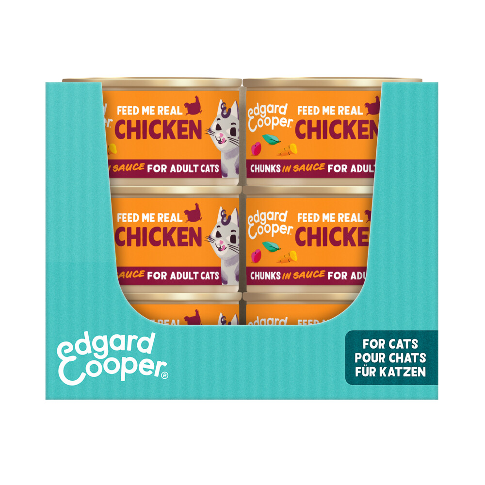 18x Edgard&Cooper Kattenvoer Chuncks Kip 85 gr