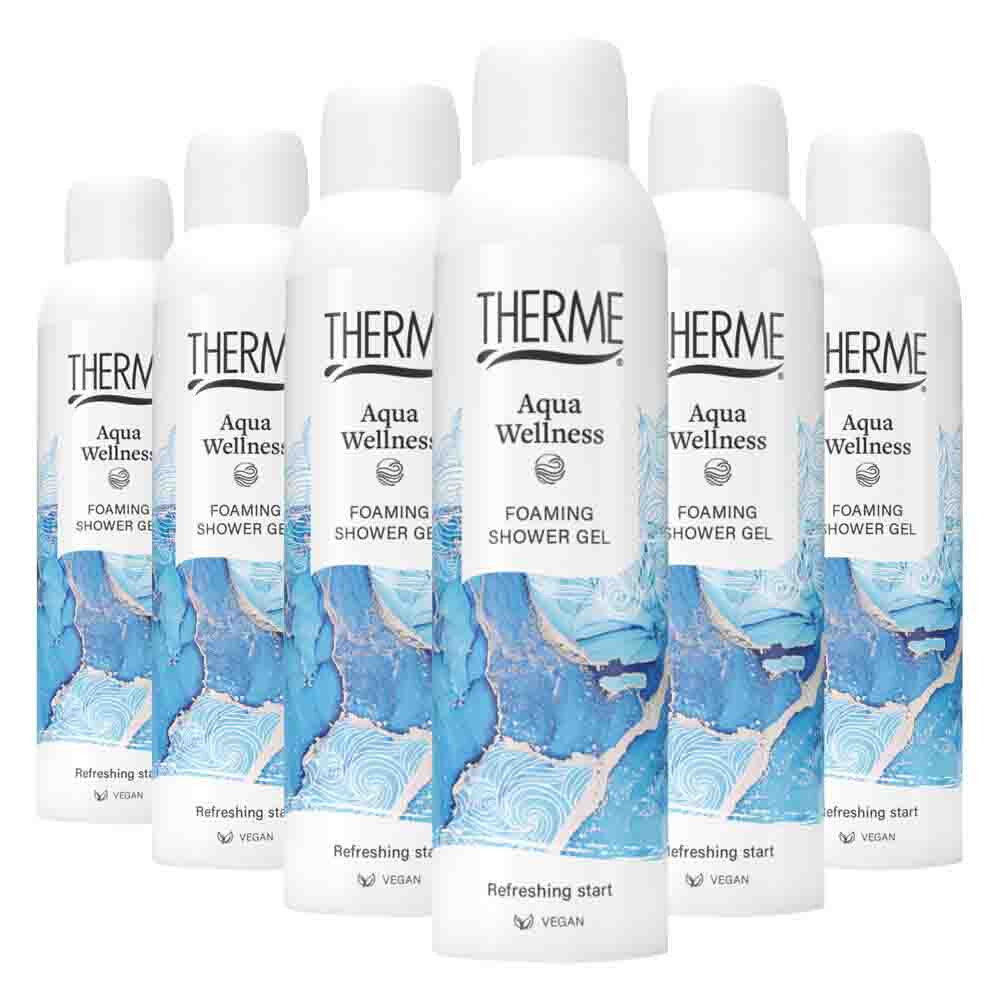 6x Therme Aqua Wellness Foaming Shower Gel 200 ml