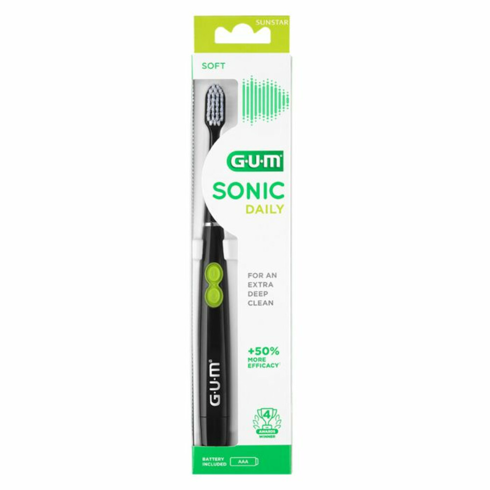 2x GUM Elektrische Tandenborstel Sonic Daily Zwart