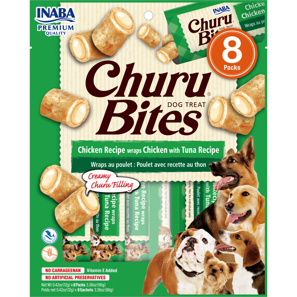 8x Ciao Hondensnack Churu Rolls Kip - Tonijn 76 gr