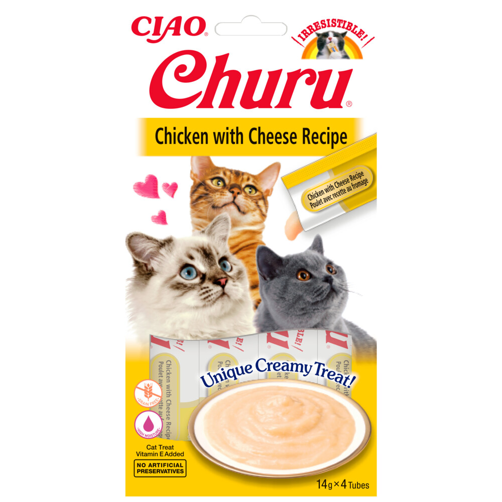 12x Ciao Kattensnack Churu Kip - Kaas 60 gr