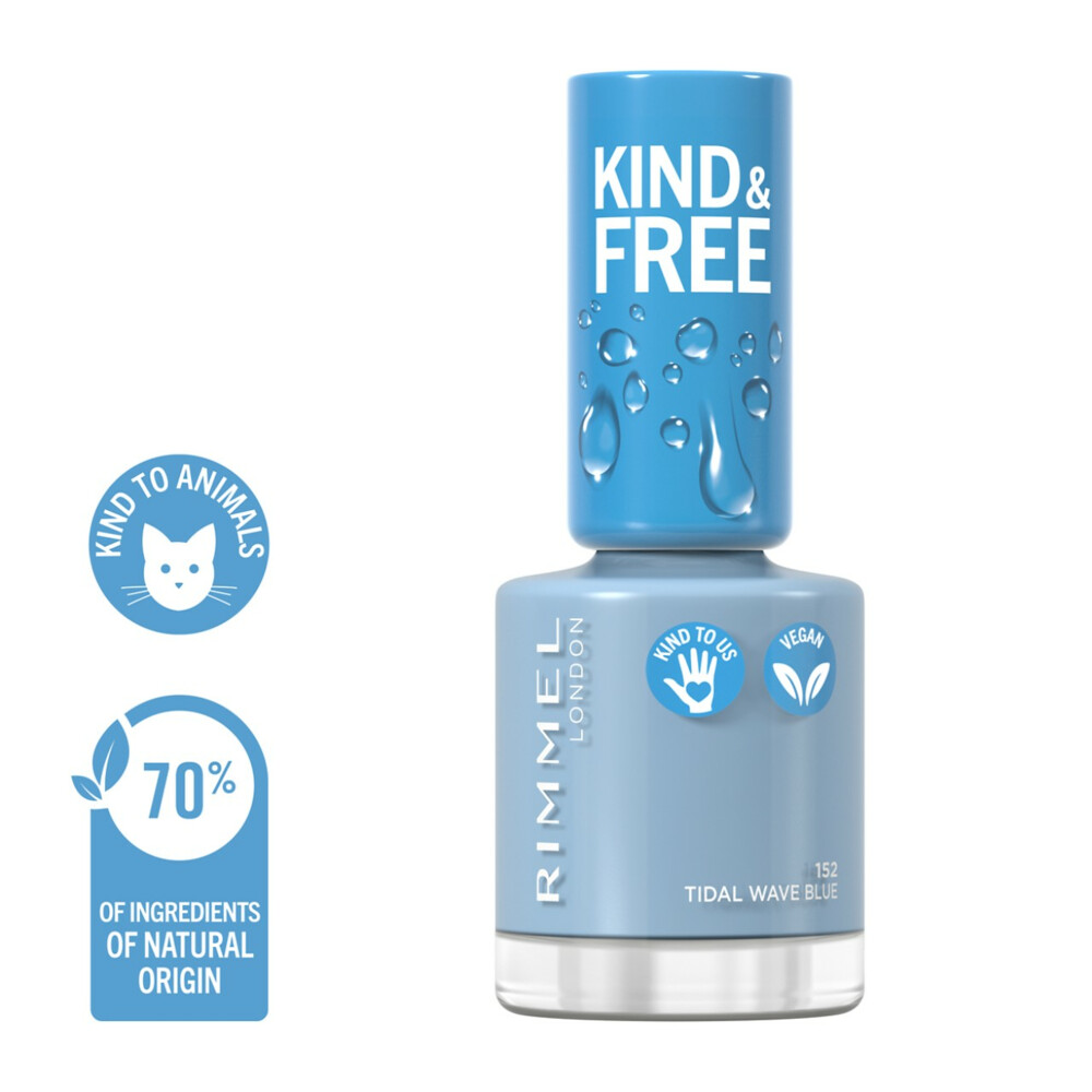 Rimmel KIND&FREE Vegan Nagellak 152 Tidal Wave Blue 8 ml