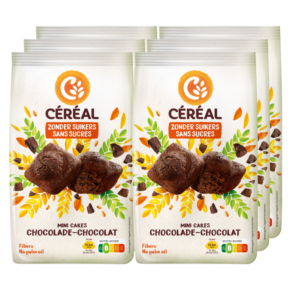 6x Céréal Mini Cakes Chocolade 196 gr