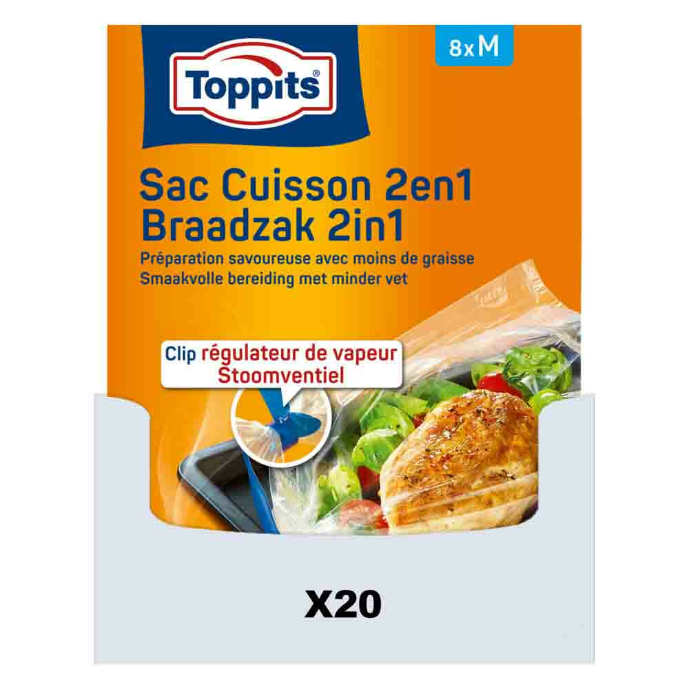 Toppits braadzakken 2-in-1 8xM