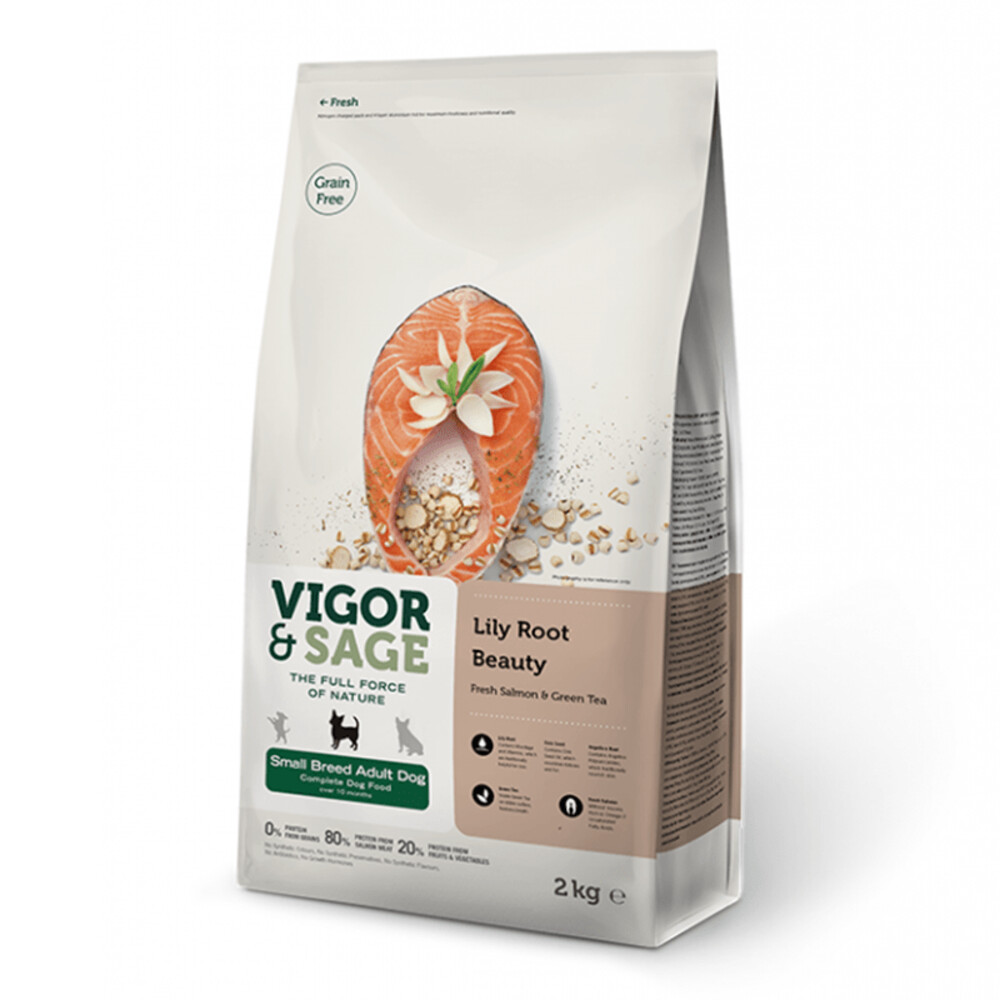 4x Vigor&Sage Hondenvoer Small Lilly Root Beauty 2 kg