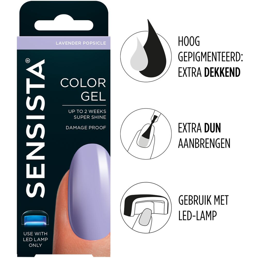 Sensista Color Gel Lavender Popsicle 7,5 ml, foto 2