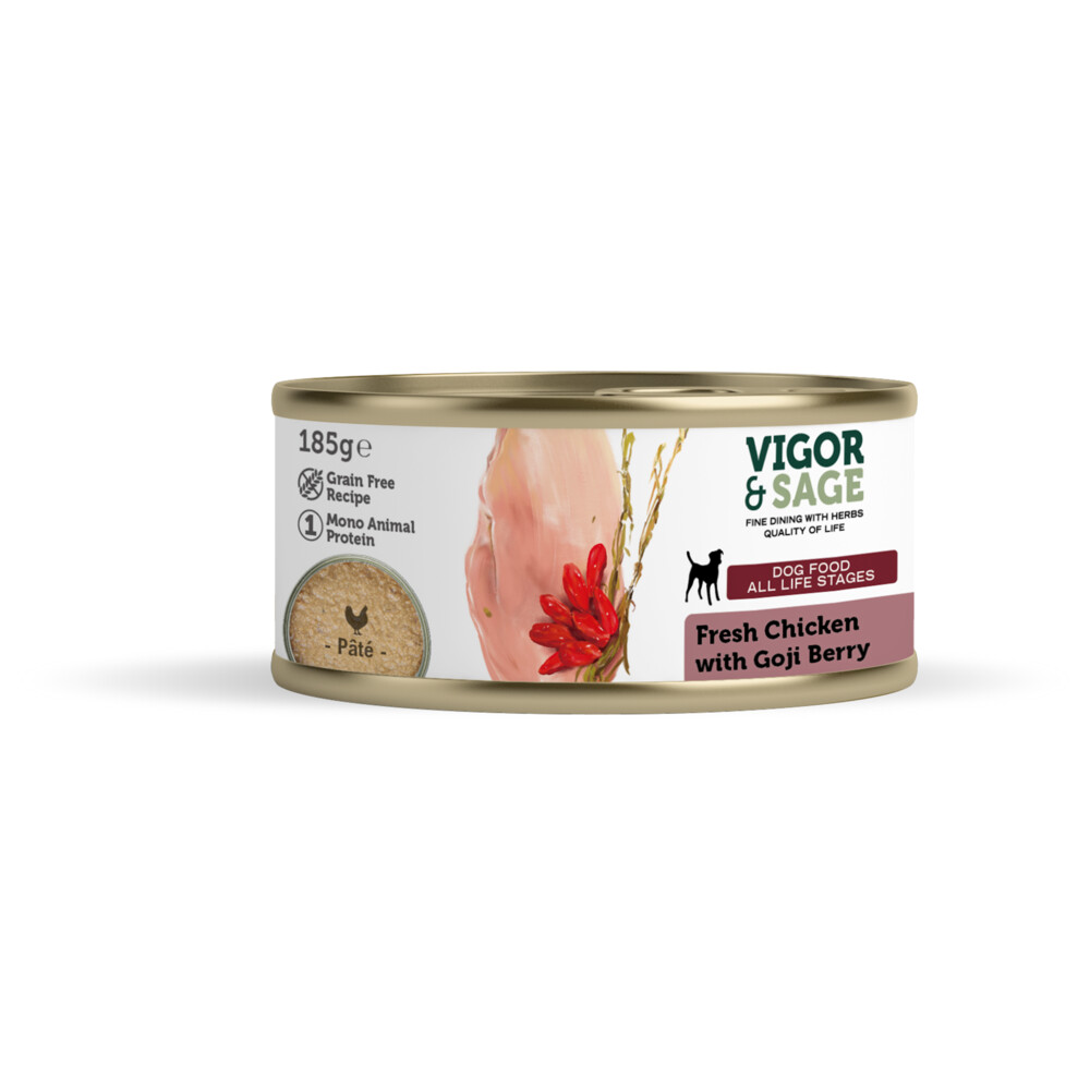 Vigor&Sage dog chicken goji berry 185gr