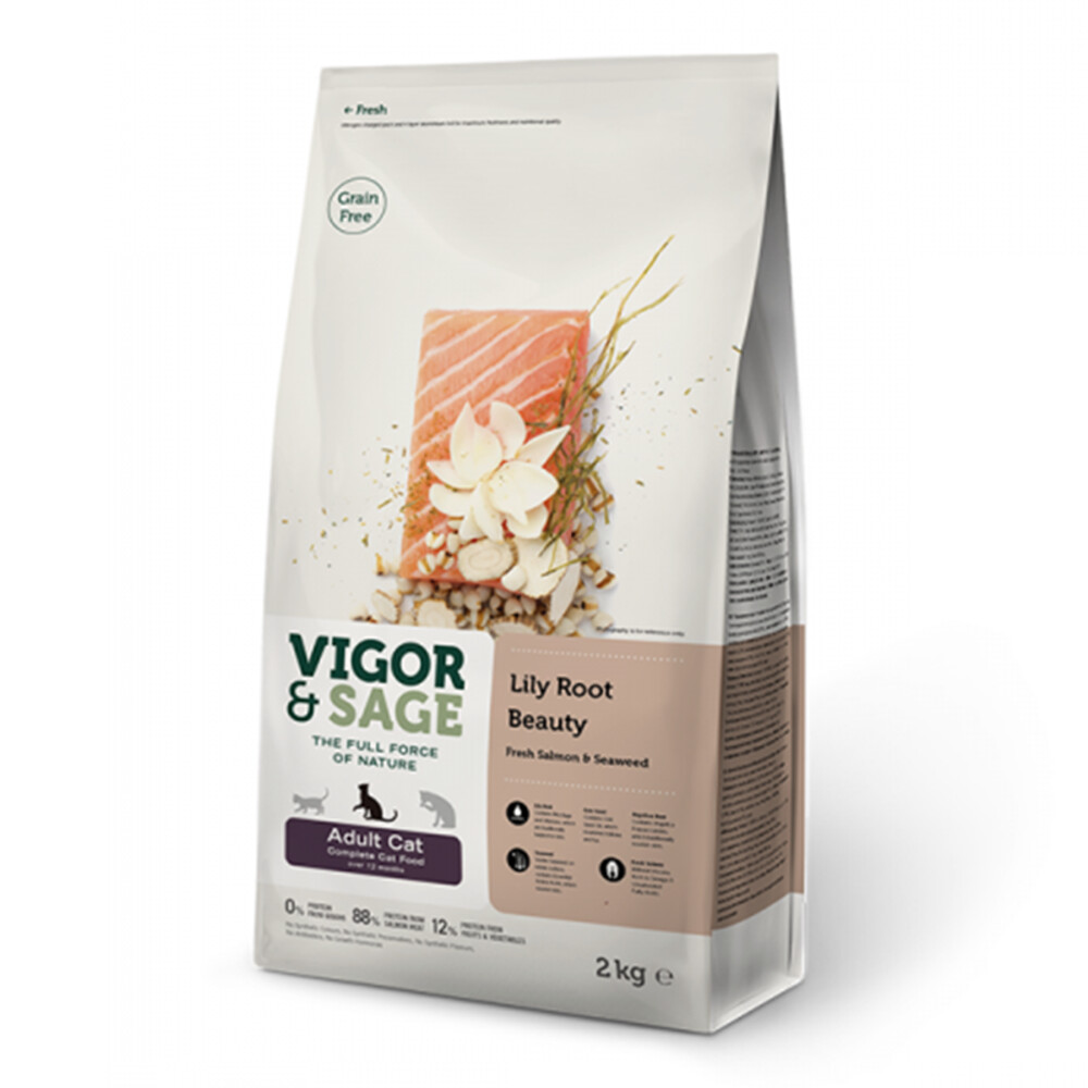 4x Vigor&Sage Kattenvoer Beauty Lily Root 2 kg