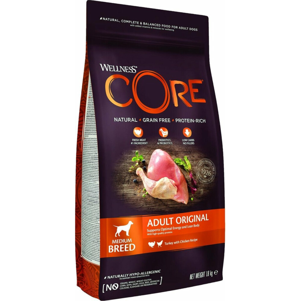 Wellness Core Hondenvoer Original Kalkoen Kip 1,8 kg