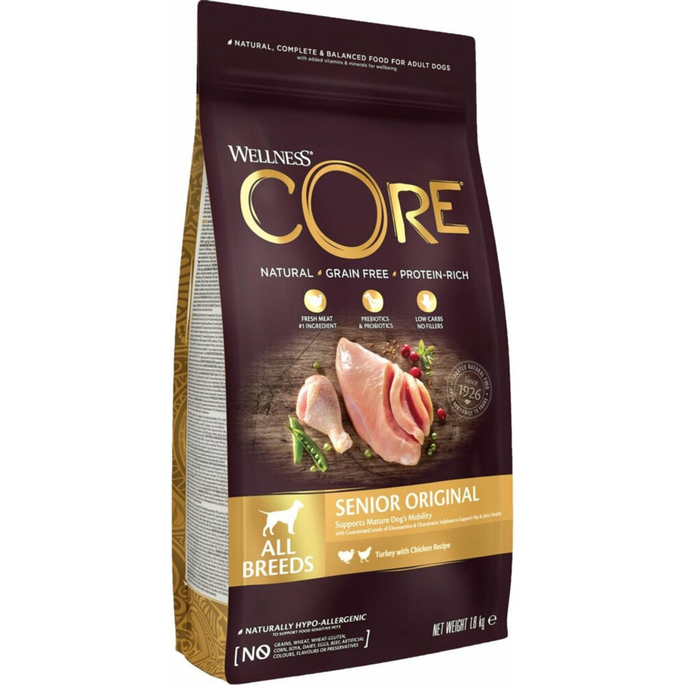 Wellness Core Hondenvoer Senior Kalkoen Kip 10 kg