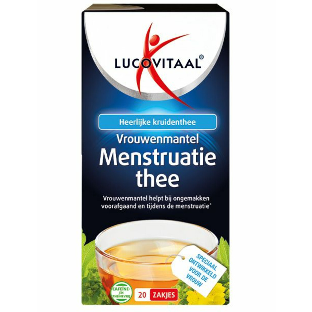 2+2 gratis: Lucovitaal Vrouwenmantel Menstruatie Thee Vegan 20 stuks