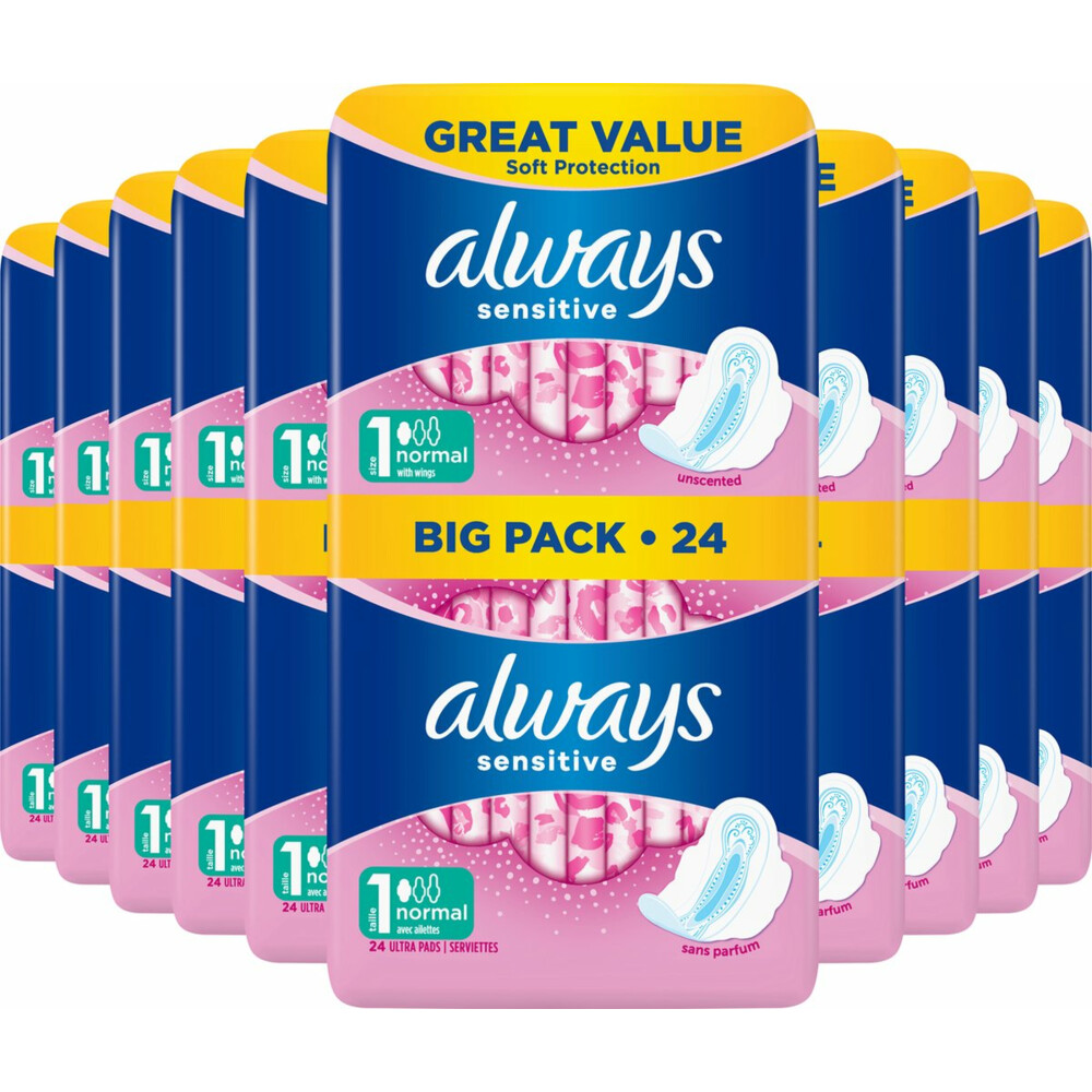 10x Always Maandverband Normal 24 stuks