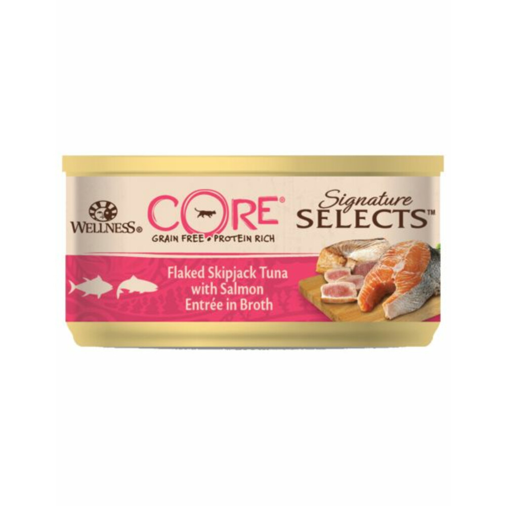 Wellness Core Kattenvoer Signature Selects Flaked Tonijn - Zalm 79 gr