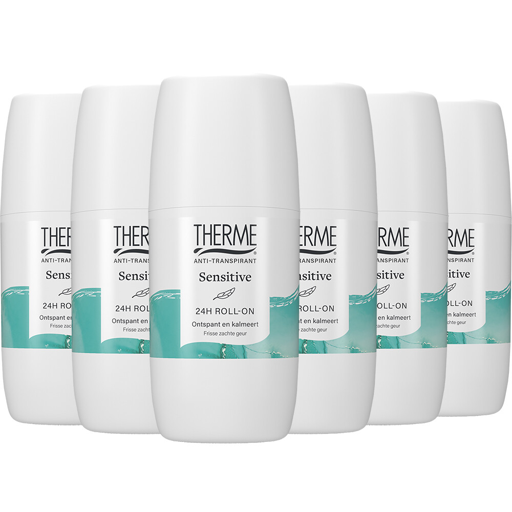 6x Therme Anti-Transpirant Sensitive Roller 60 ml
