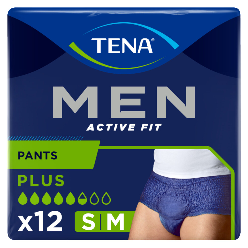 3x TENA Men Active Fit Plus Small - Medium 12 stuks