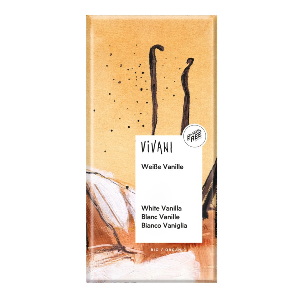 10x Vivani Chocoladereep Wit Vanille 80 gr
