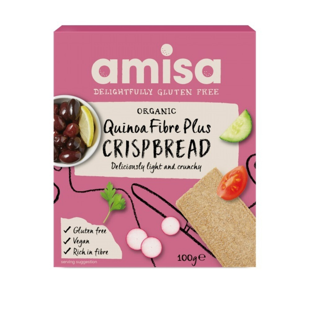 Amisa Quinoa Crispbread Biologisch en Glutenvrij 100 gr