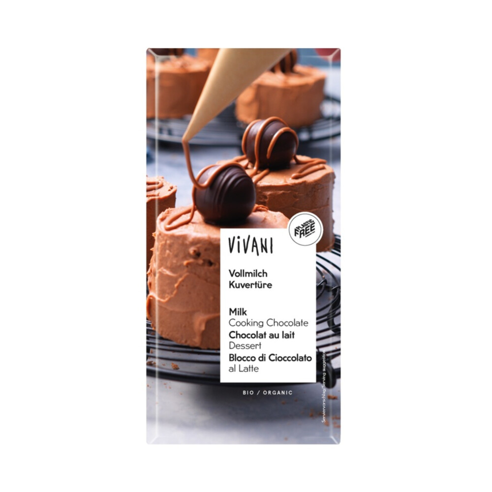 10x Vivani Couverture Smeltchocolade Melk Biologisch 200 gr