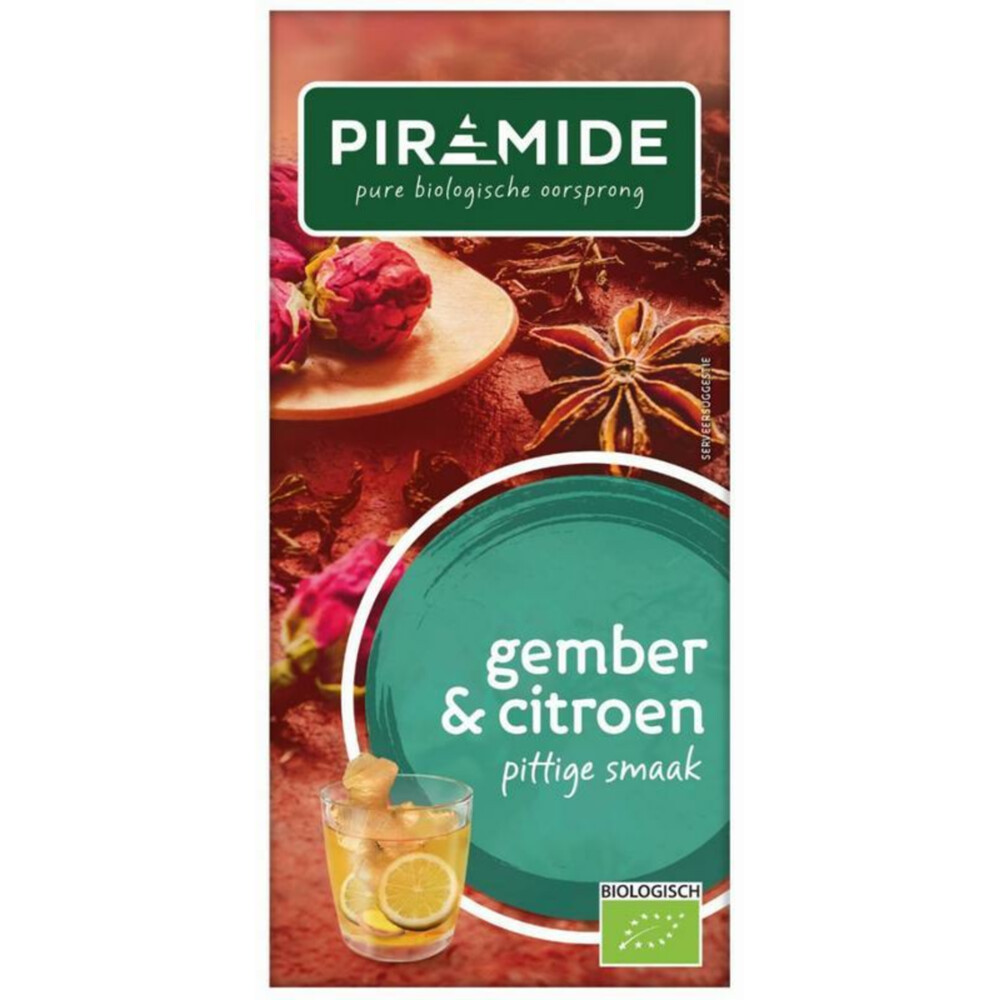 Piramide Biologische Thee Citroen en Gember 45 gr