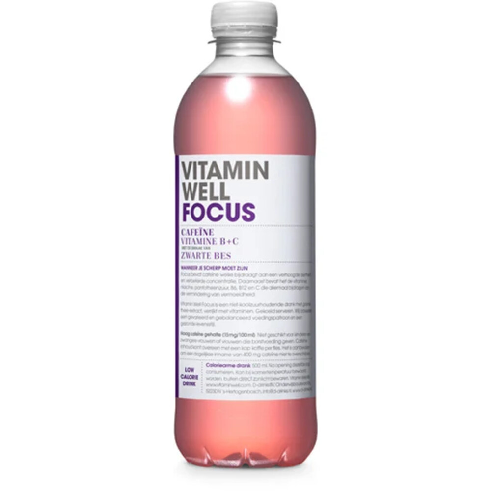 12x Vitamin Well Vitamine Water Focus 500 ml