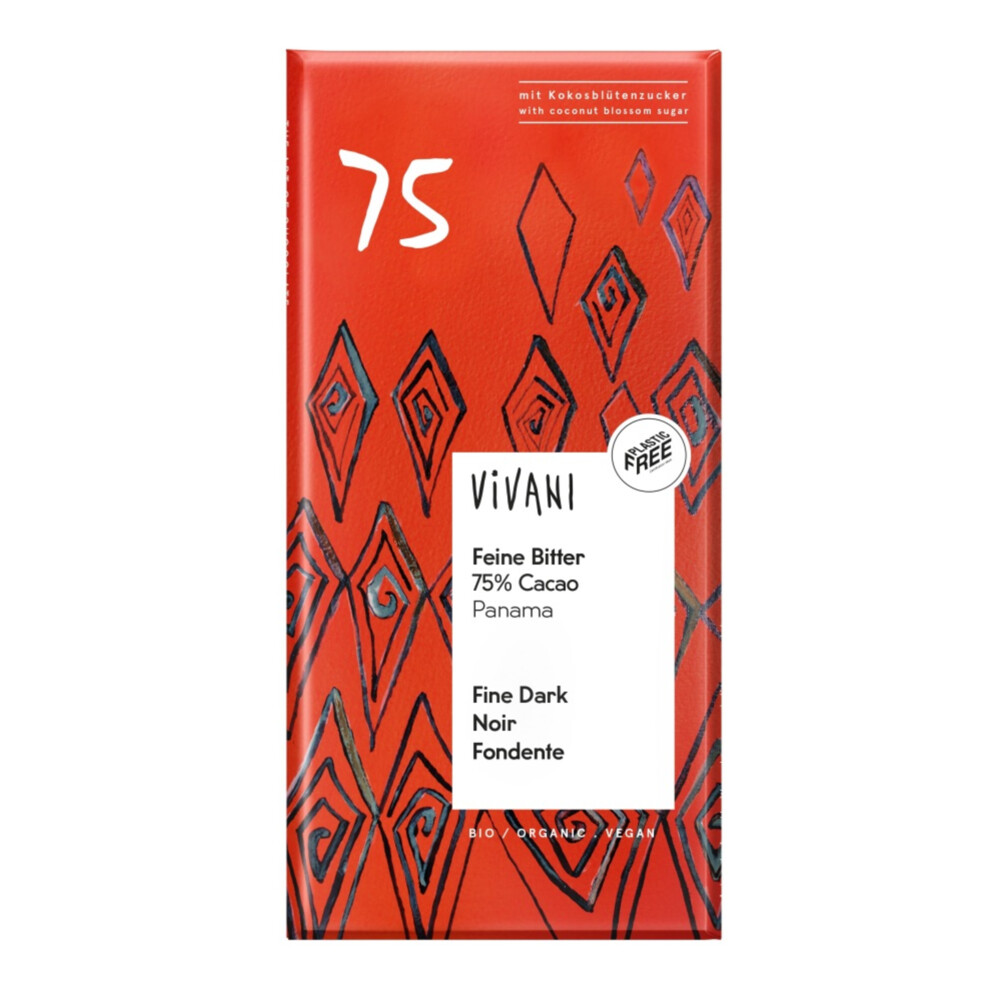 10x Vivani Chocoladereep Puur Biologisch 80 gr
