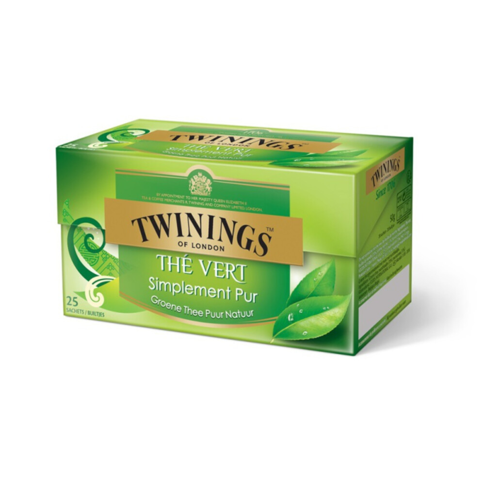 oneerlijk Ontstaan Oeps Twinings Groene Thee Pure 25 zakjes | Plein.nl