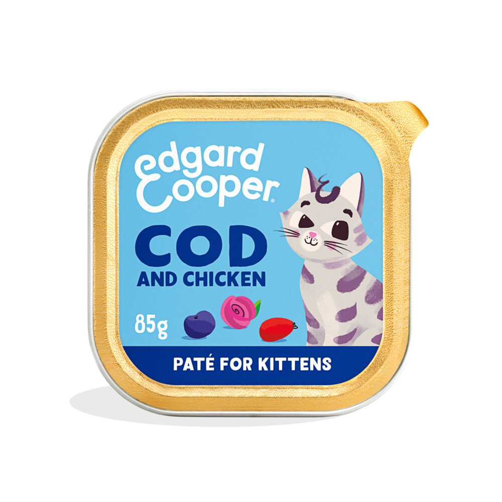 Edgard&Cooper Kuipje Paté Voor Kittens Kattenvoer Kabeljauw Kip 85 g