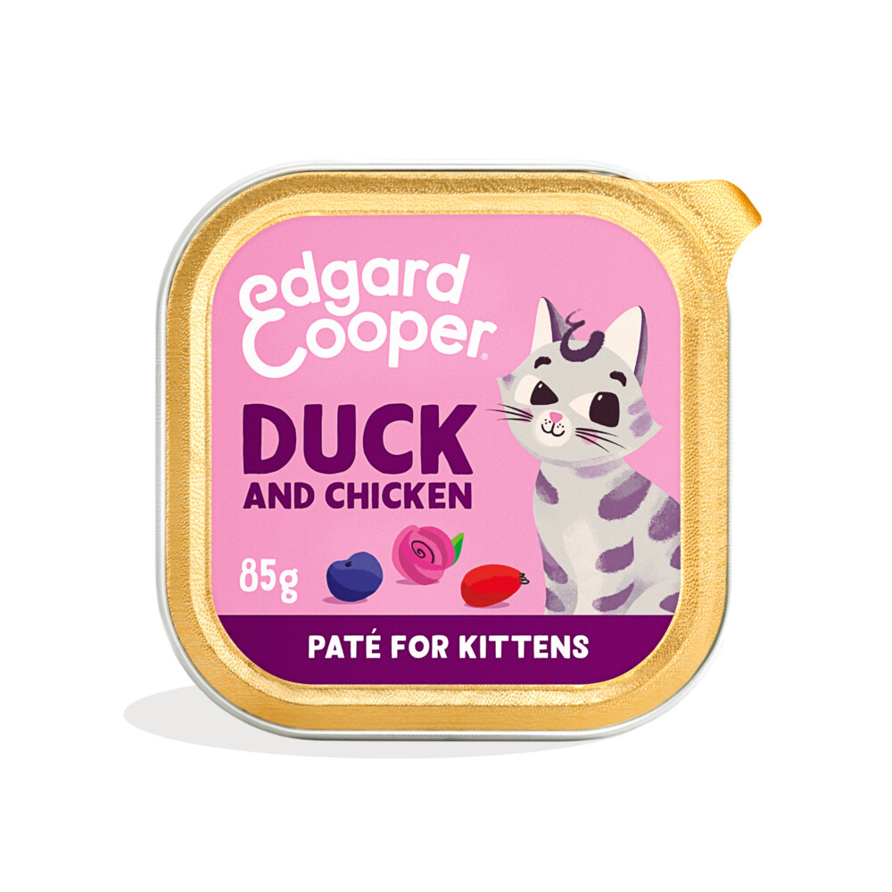 Edgard&Cooper Kuipje Paté Voor Kittens Kattenvoer Eend Kip 85 g
