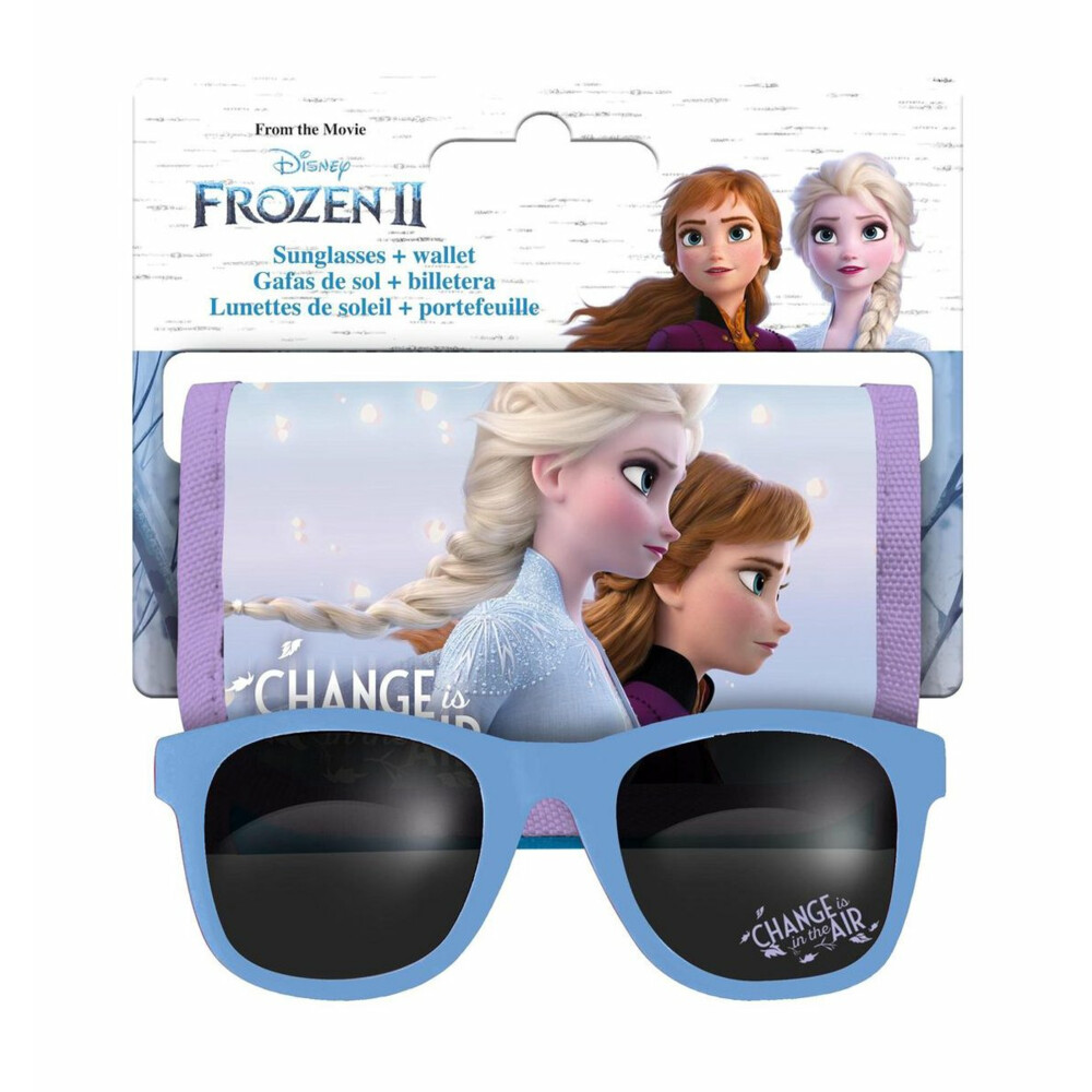 Frozen portemonnee en zonnebril Frozen meisjes blauw 2 delig