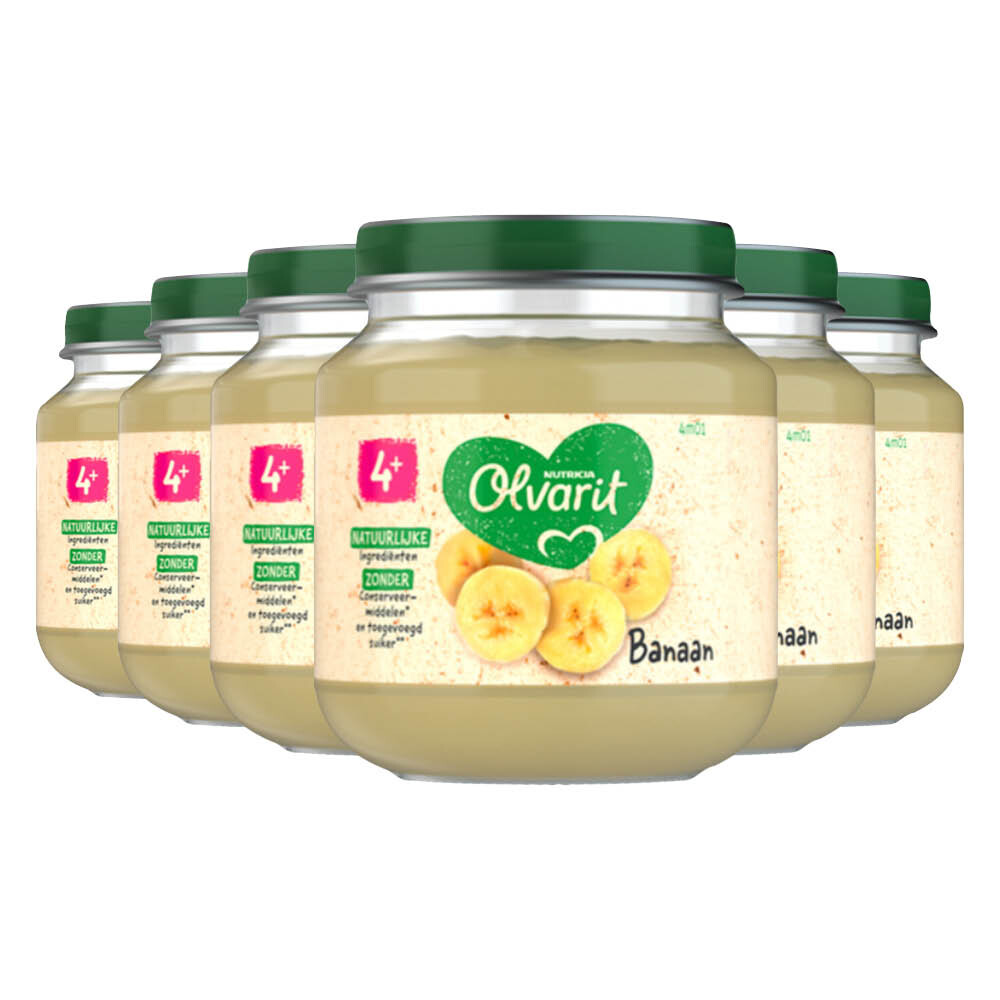 6x Olvarit 1e Fruithapje 4m Banaan 125 gr