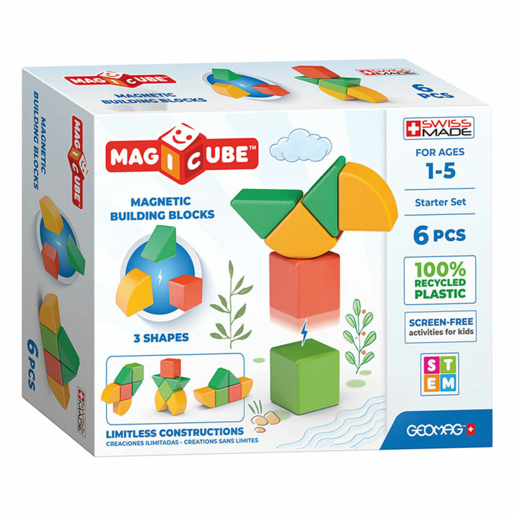 Geomag Magicube 3 Recyclede Vormen Starters Set 6-delig | Plein.nl