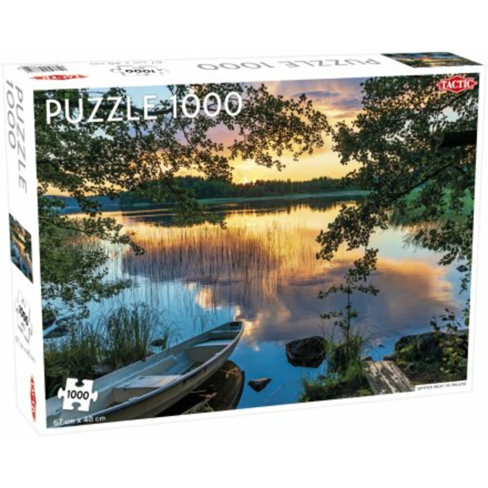 Tactic puzzel zomerse nacht in Finland 67 x 48 cm 1000 stukjes