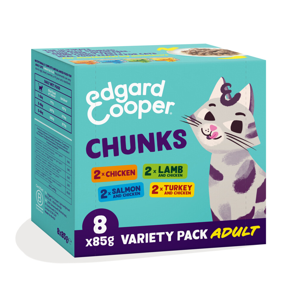 Edgard&Cooper Multipack Chunks Kattenvoer 8x85 g