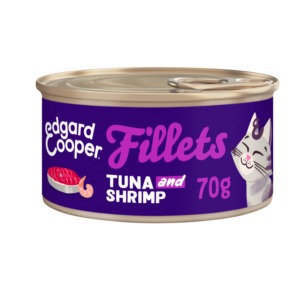 Edgard&Cooper Kattenvoer Fillets Tonijn - Garnaal 70 gr