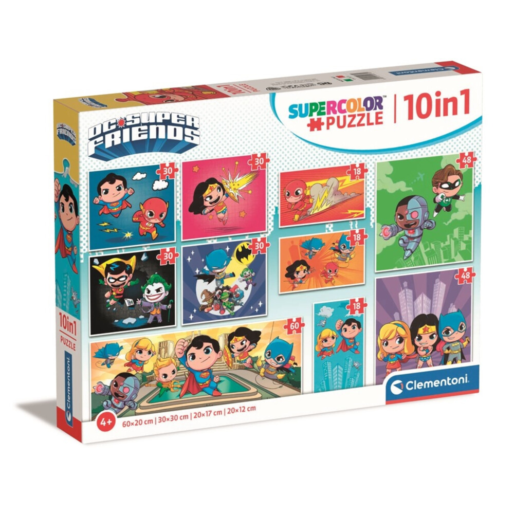 Clementoni DC Super Friends 10 in 1Puzzel 1 Stuk