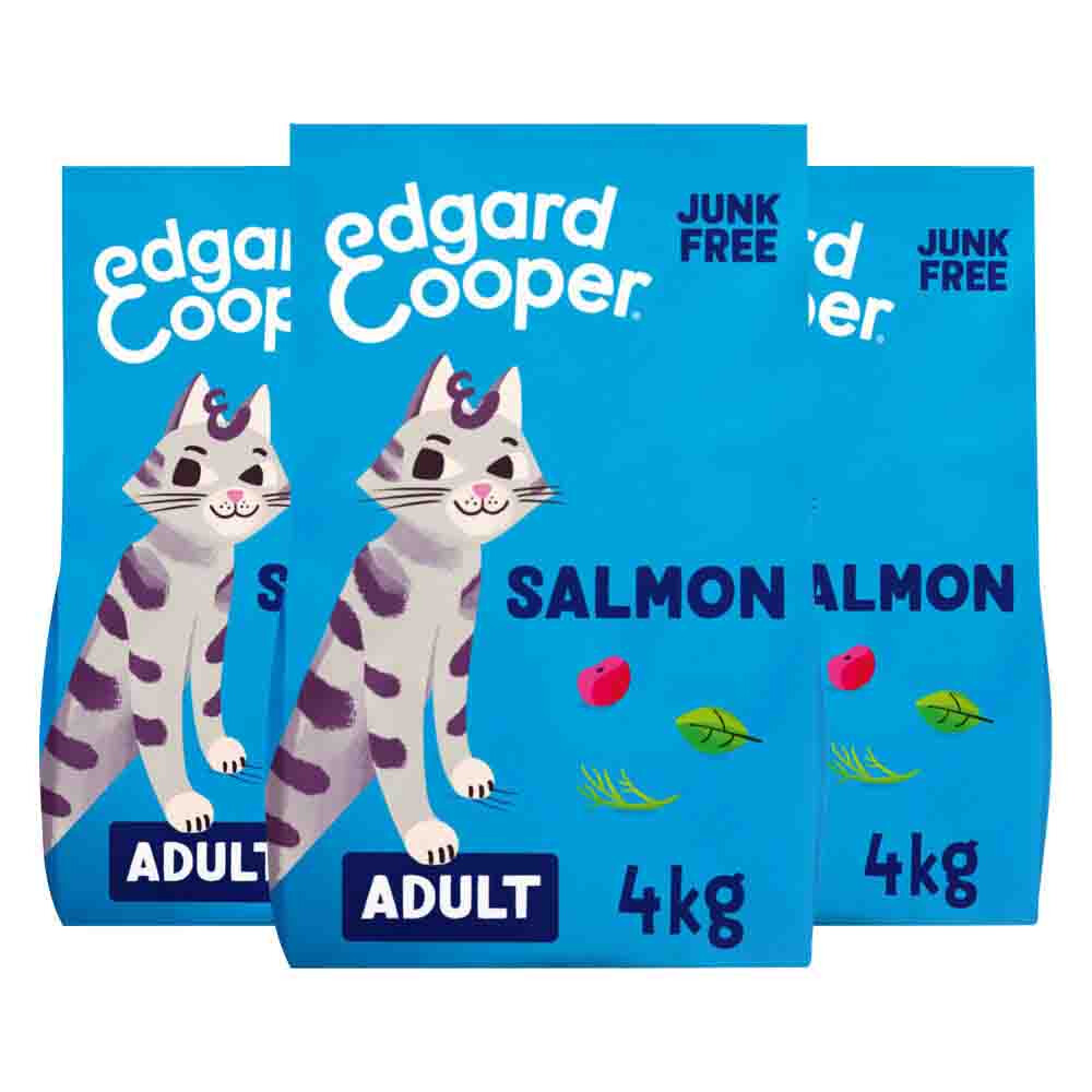 3x Edgard&Cooper Kattenvoer Adult Zalm 4 kg