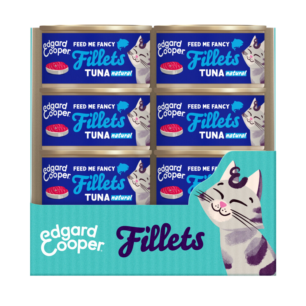 24x Edgard&Cooper Kattenvoer Fillets Tonijn 70 gr