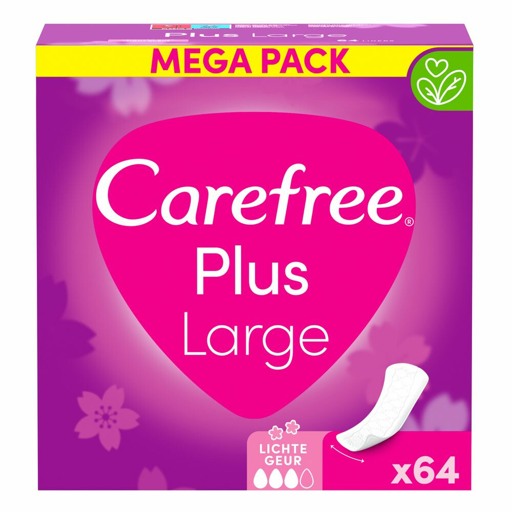 6x Carefree Plus Large 64 stuks