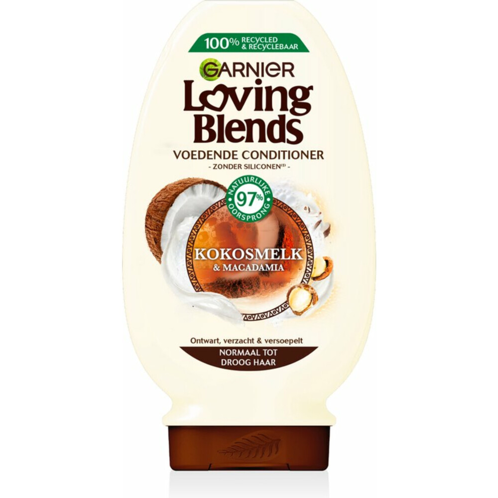 2+2 gratis: Garnier Loving Blends Kokosmelk en Macadamia Conditioner 250 ml