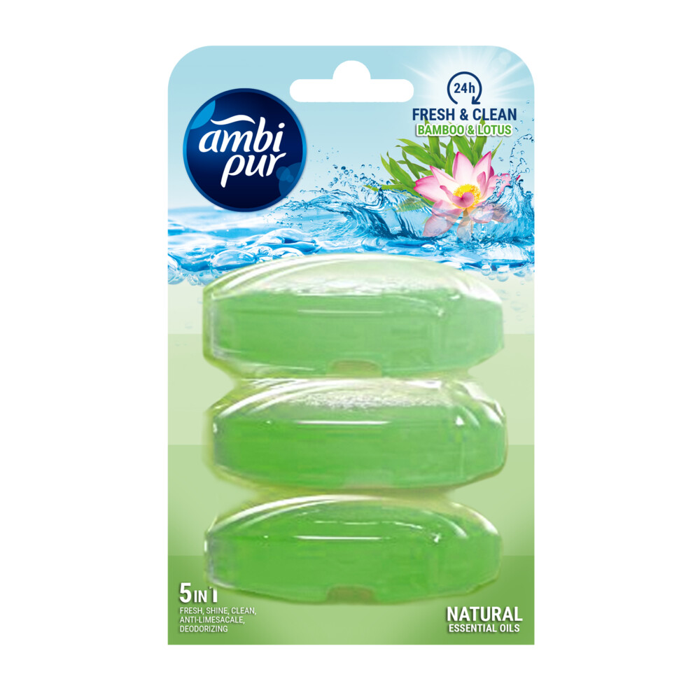 Ambi Pur Toiletblok Navulling Bamboe&Lotus 3 stuk