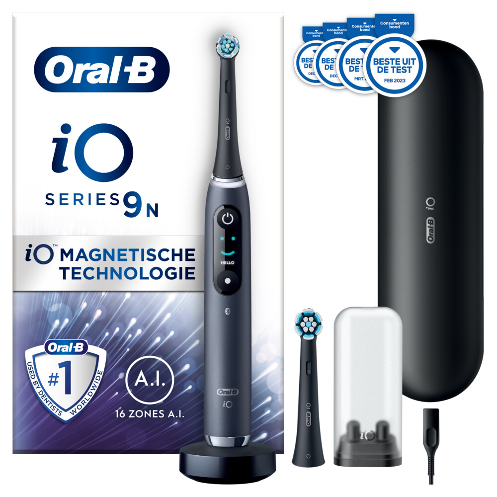 3x Oral-B Elektrische Tandenborstel iO9N Black aanbieding
