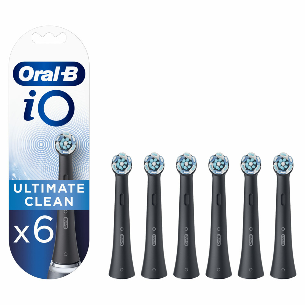 16x Oral-B Opzetborstels iO Ultimate Clean Black 6 stuks met grote korting
