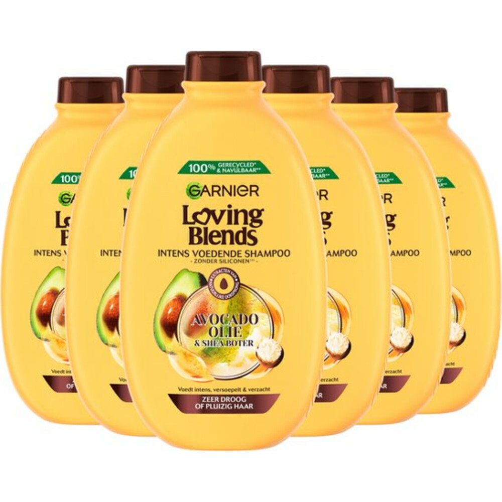 Garnier Loving Blends Avocado Olie & KaritÃ© Boter shampoo 6x 300ml multiverpakking