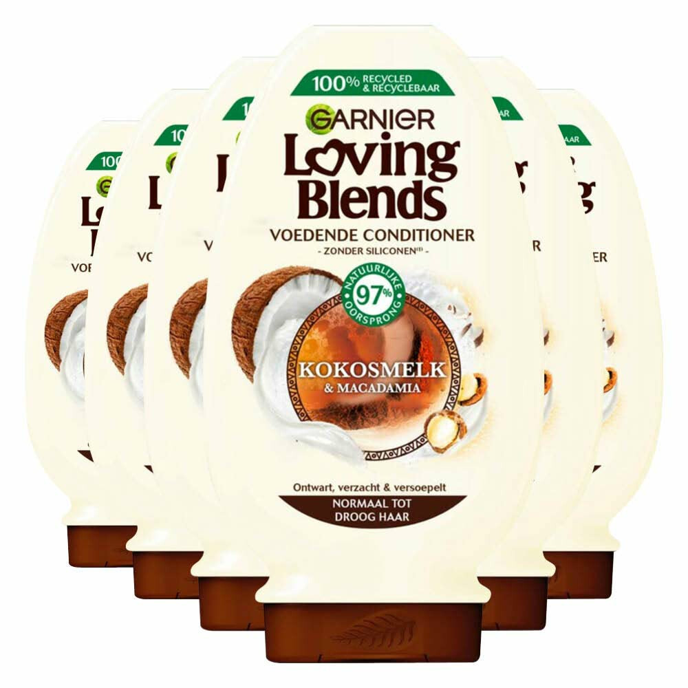 Garnier Loving Blends Kokosmelk en Macadamia conditioner 6x 250ml multiverpakking