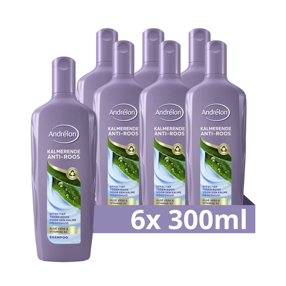 6x Andrelon Shampoo Kalmerende Anti-Roos 300 ml