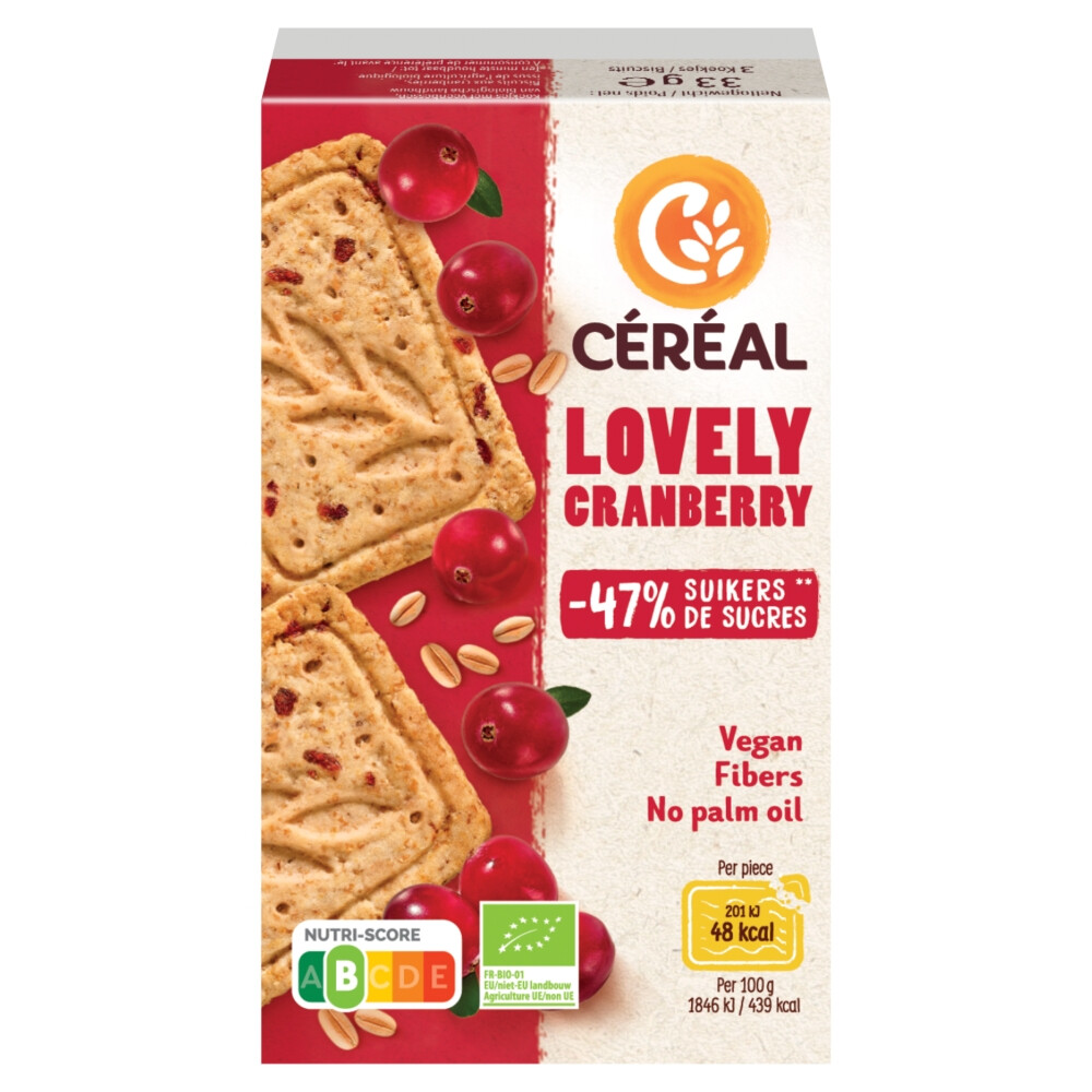 Céréal Healthier Bio Koekjes Cranberry 33 gr