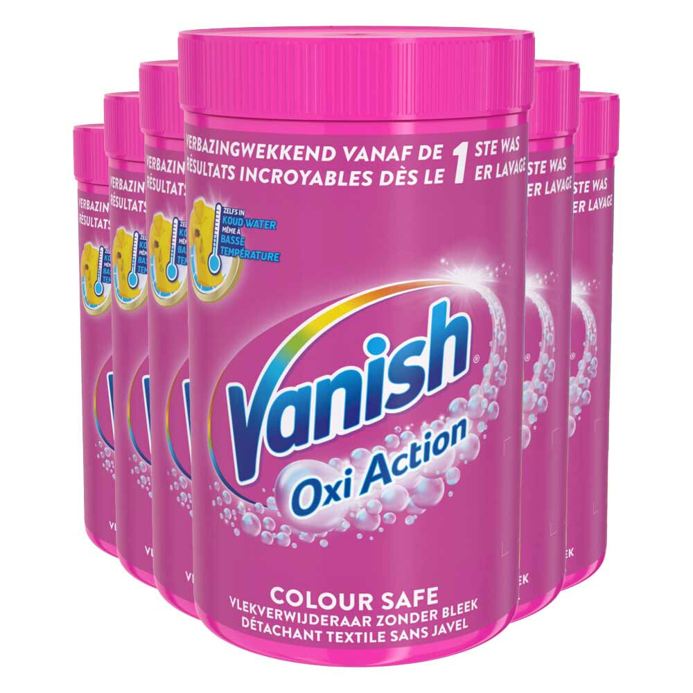 6x Vanish Oxi Action Poeder Gekleurde Was 1500 gr