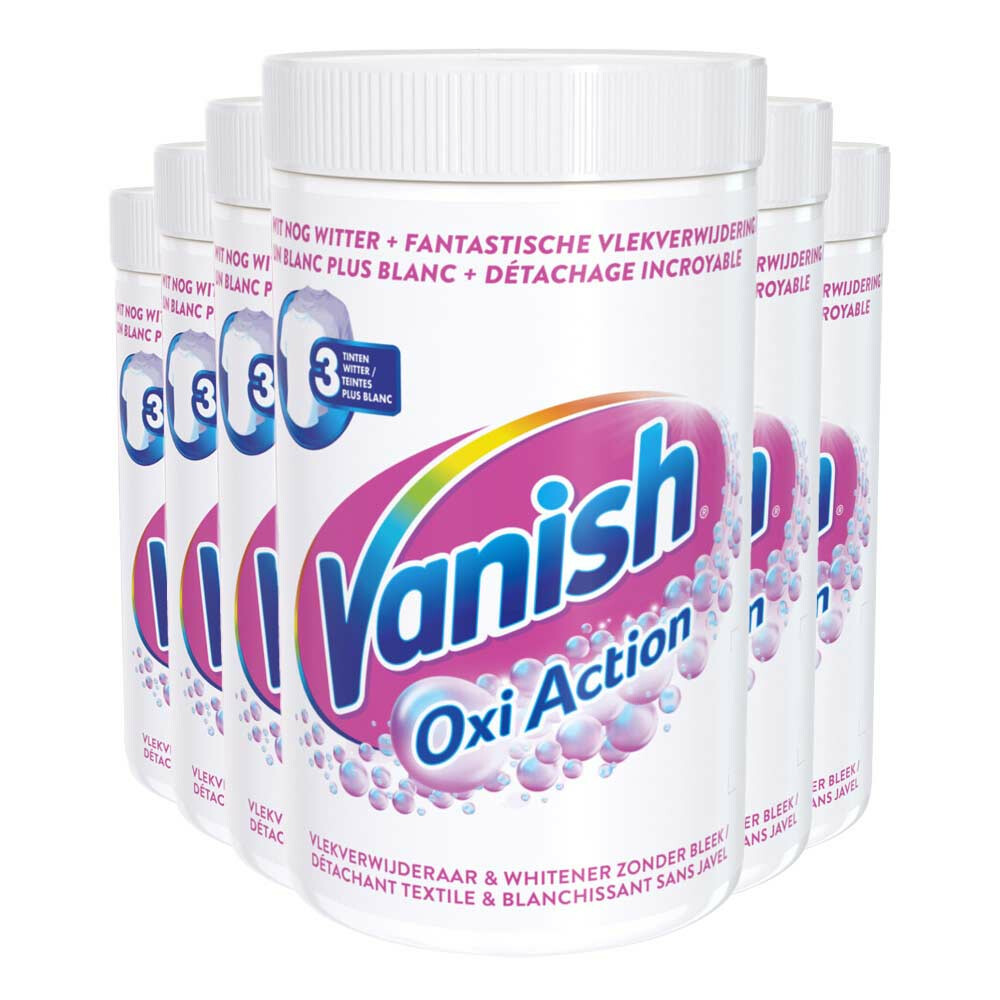 6x Vanish Oxi Action Poeder Witte Was 1500 gr