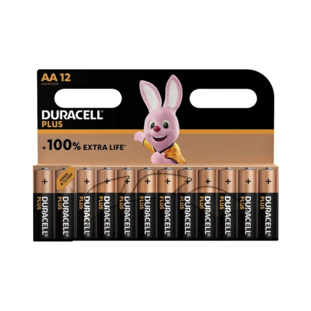 Duracell Alka Plus AA-batterijen 12 stuks