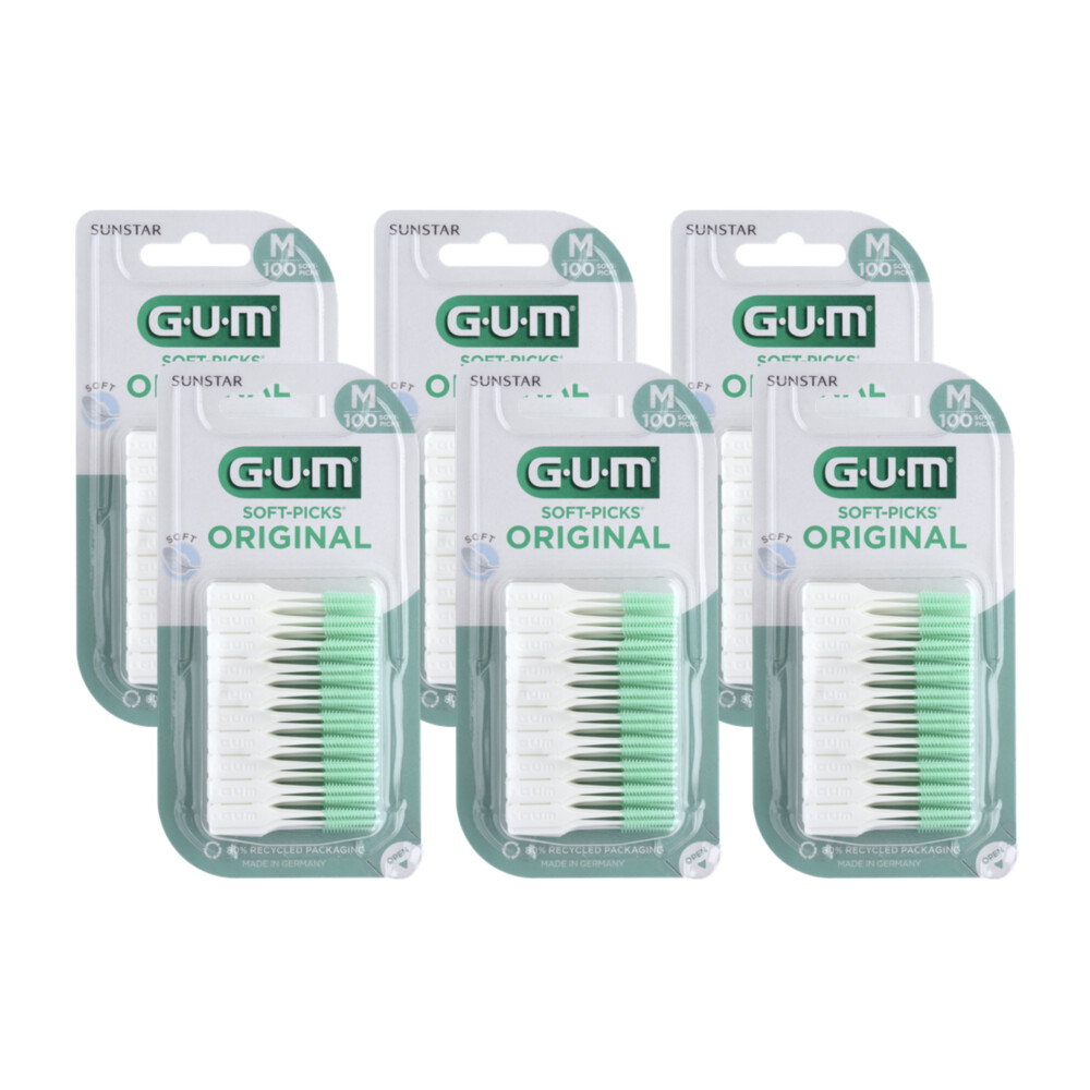 6x GUM Soft-Picks Original 100 stuks